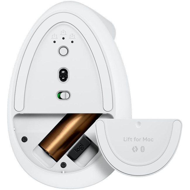 LOGITECH Lift Bluetooth Vertical Ergonomic Mouse - OFF-WHITE/PALE GREY