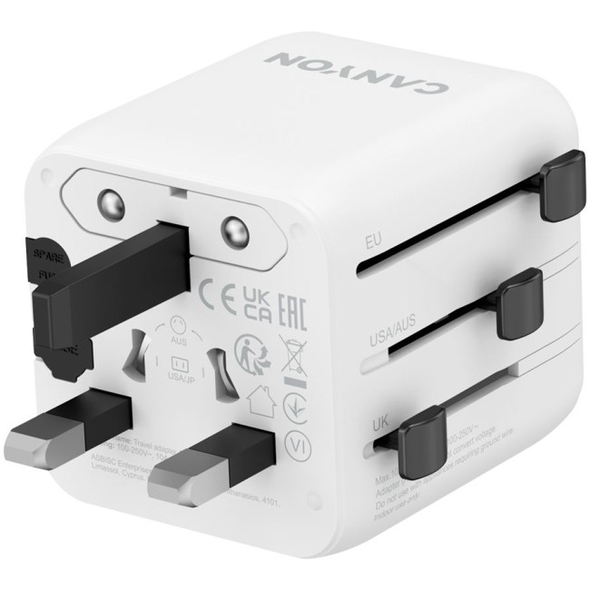 CANYON Travel Adapter OnTour One EU/UK/US/AUS White