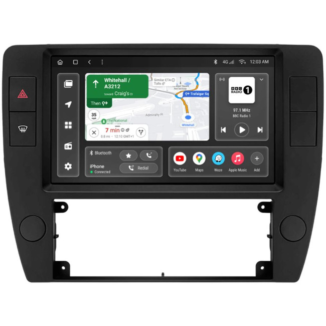 Installation kit for installing GAZER multimedia head units in cars - model B5-F009