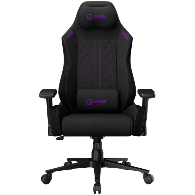LORGAR CHA41, Ergonomic Gaming Chair Advanced, premium anti-stain fabric, Black/purple