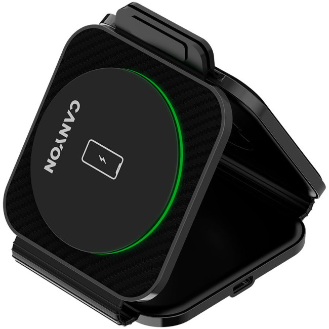 CANYON wireless charger WS-305 15W 3in1 Foldable Black