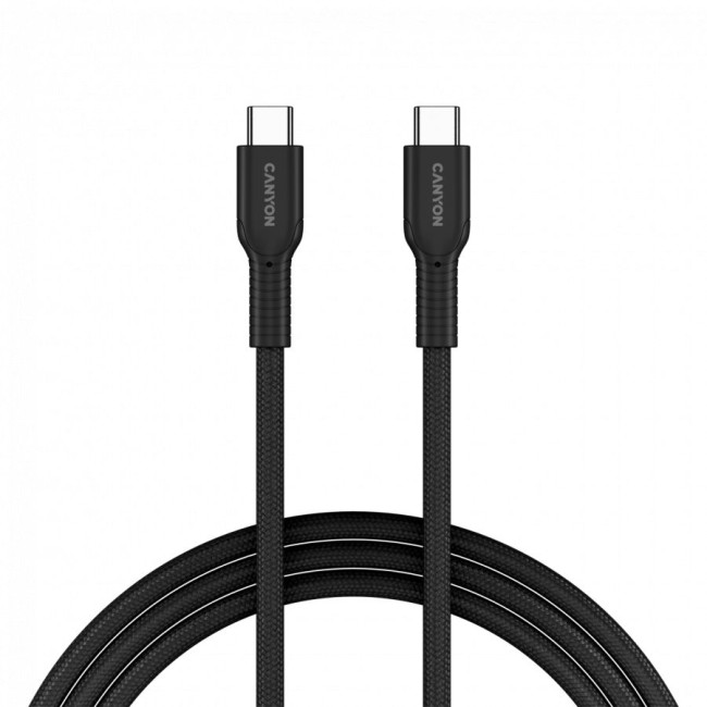 CANYON cable OnWire 60CL C-C 60W COLOR Braided 1m Black