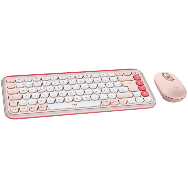 LOGITECH POP ICON COMBO - ROSE - US INT'L - BT - N/A - INTNL-973