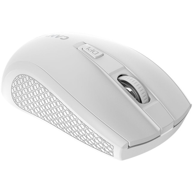 CANYON MW-7, 2.4Ghz wireless mouse, 6 buttons, DPI 800/1200/1600, with 1 AA battery ,size 110*60*37mm,58g,white