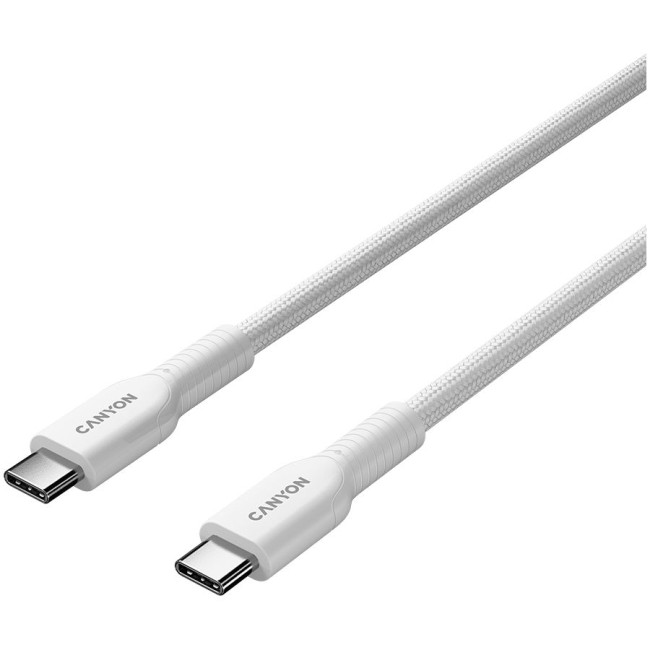 CANYON cable OnWire 60CL C-C 60W COLOR Braided 1m White