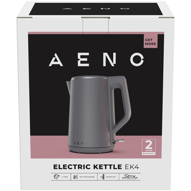 AENO Electric Kettle EK4: 1850-2200W, 1.5L, Strix, Double-walls, Non-heating body, Auto Power Off, Dry tank Protection