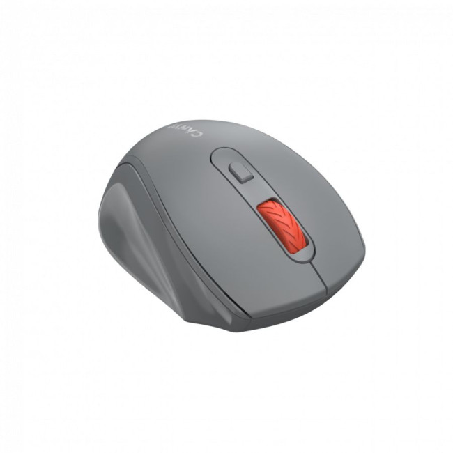 Canyon 6 buttons wireless 2.4Ghz mouse, MX8650A Sensor, DPI up to 1600,Injection case, 3 M life times left and right switches, 2xAAA battery, ABS material. Size: 105x71x40mm, Weight: 59g, Dark grey