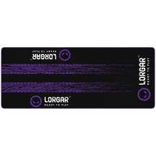 LORGAR RX1FM, Sim Racing Floor Mat Advanced, Stitched edge, 1,700X700X3 mm, Black/purple
