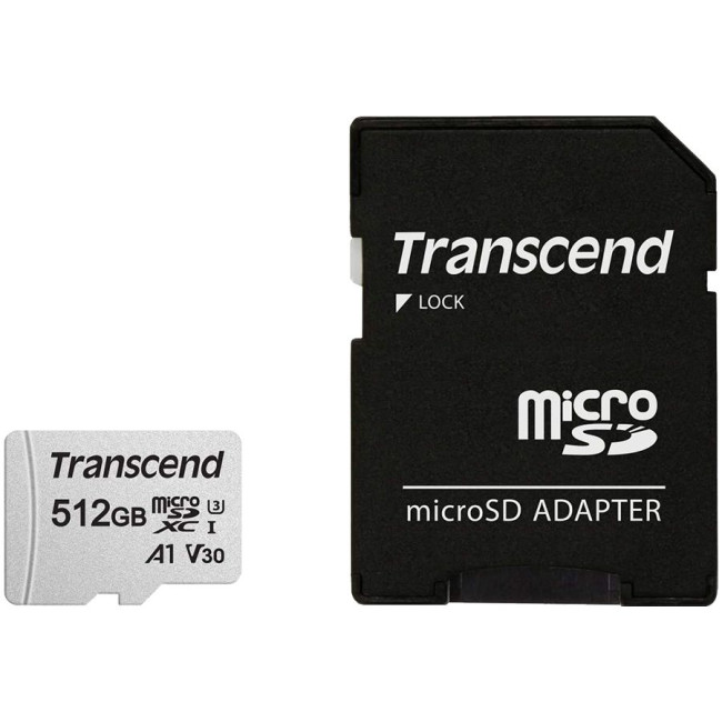 Transcend 512GB UHS-I U3, A1 microSD with Adapter