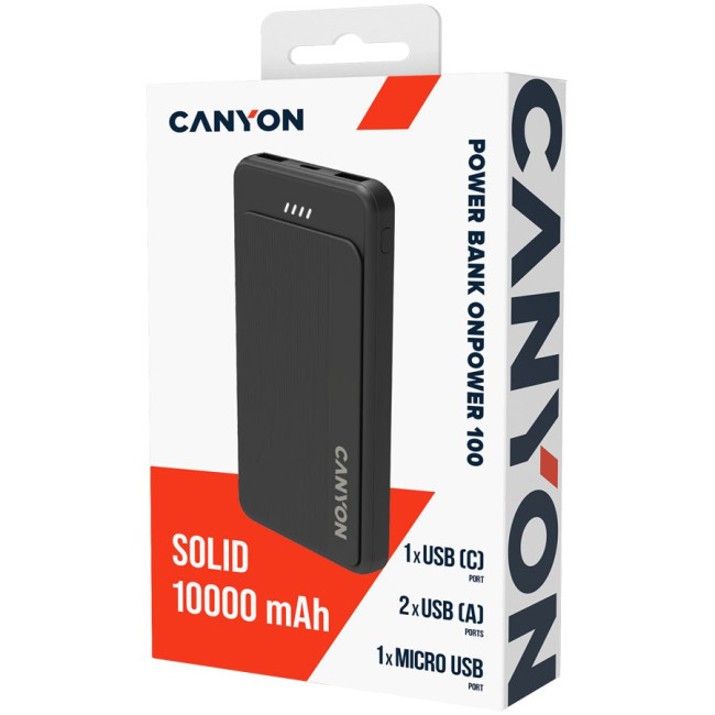 CANYON power bank OnPower 100  10000mAh Black