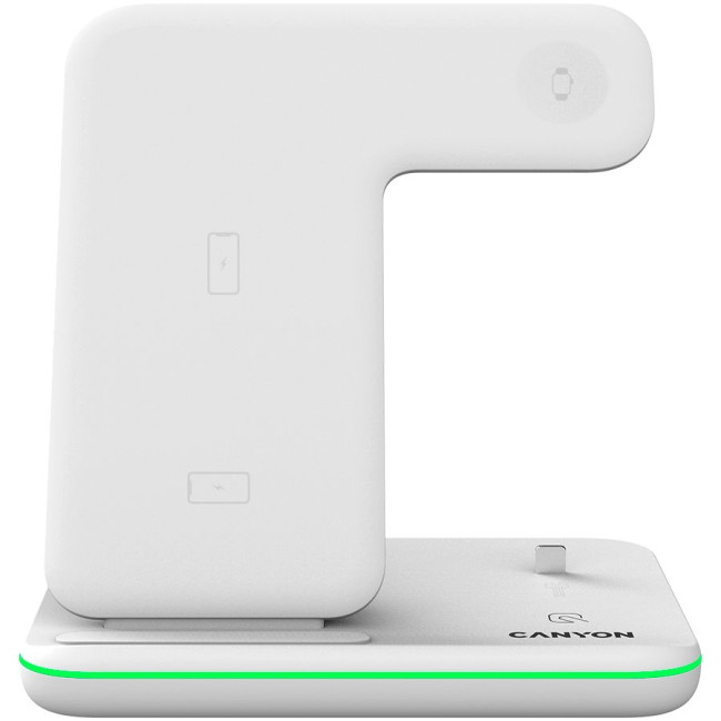CANYON wireless charger WS-302 15W 3in1 White