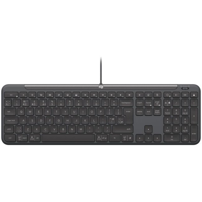 LOGITECH Signature Slim  K620 Wired Keyboard for Business - GRAPHITE - US INT'L - USB - N/A - INTNL-973 - USB-C