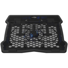 CANYON NS02, Cooling stand single fan with 2x2.0 USB hub, support up to 10”-15.6” laptop, ABS plastic and iron, Fans dimension:125*125*15mm(1pc), DC 5V, fan speed: 800-1000RPM, size:340*265*30mm, 406g