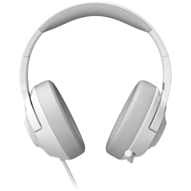 LORGAR Noah 101, Gaming headset with microphone, 3.5mm jack connection, cable length 2m, foldable design, PU leather ear pads, size: 185*195*80mm, 0.245kg, white