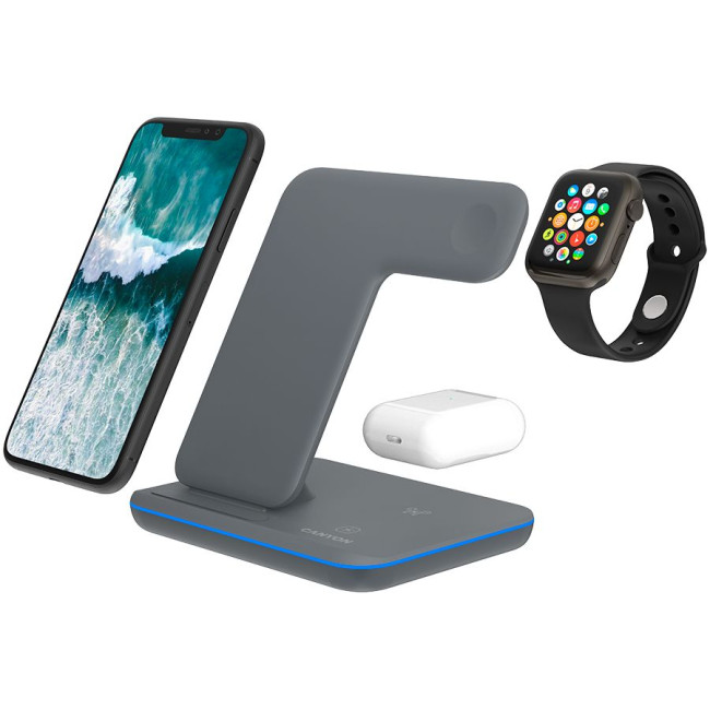 CANYON wireless charger WS-303 15W 3in1 Gray