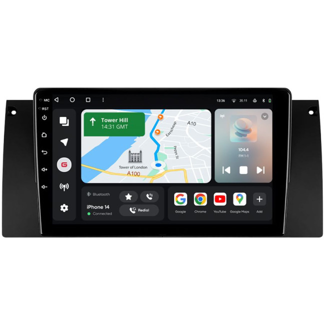Installation kit for installing GAZER multimedia head units in cars - model E39-F009
