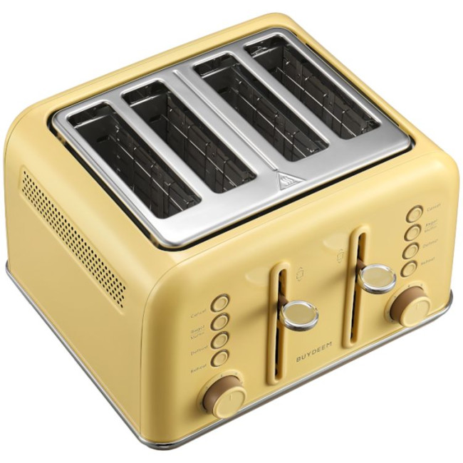 BUYDEEM 4 Slice Toaster, model DT640E, color Mellow Yellow, EU