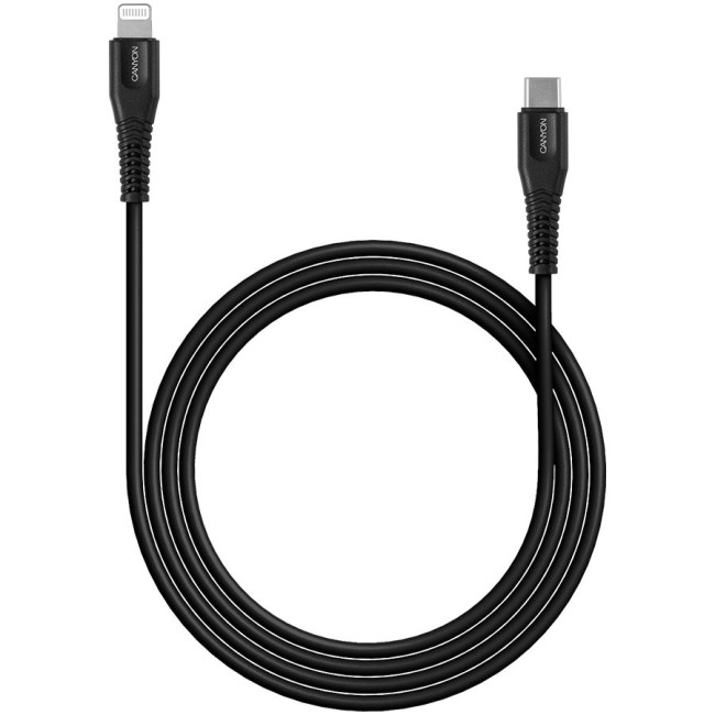 CANYON cable MFI-4 Type-C to Lightning 1.2m Black