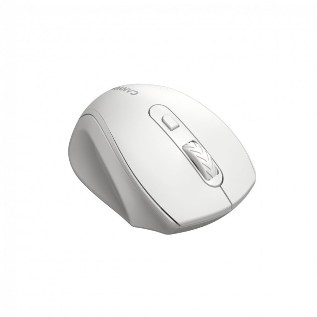 Canyon 6 buttons wireless 2.4Ghz mouse, MX8650A Sensor, DPI up to 1600,Injection case, 3 M life times left and right switches, 2xAAA battery, ABS material, Size: 105x71x40mm, Weight: 59g, white