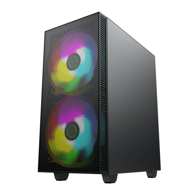 Корпус ATX  MID-Tower без блока живлення front panel with full mesh, remote control GAMEMAX Aero