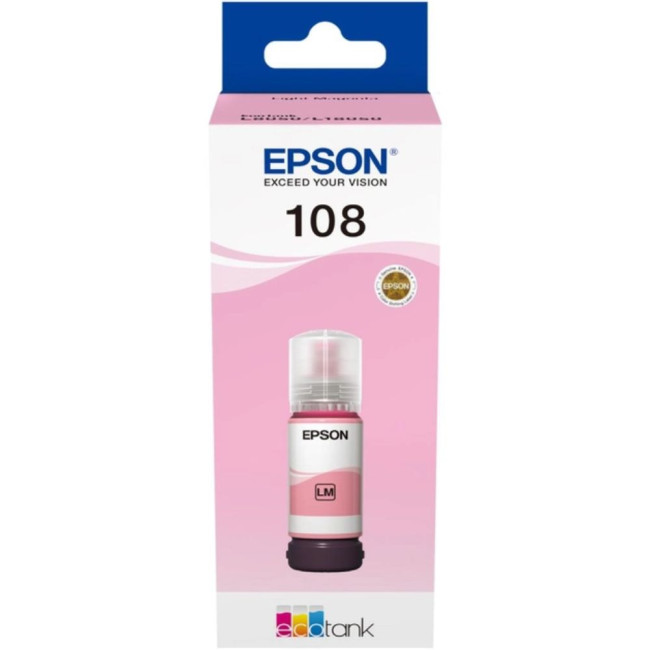 Чорнило світло малинове 70 мл для L8050, L18050 EPSON 108 EcoTank Light Magenta ink  (C13T09C64A)