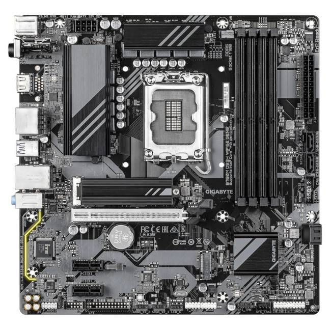 Mатеринська плата s1700 Intel B760 HDMI/2xDP 4xDDR5 2xM.2 2.5GbE LAN mATX GIGABYTE B760M DS3H WIFI6E GEN5