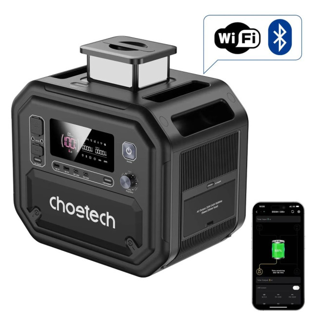 Мобільна зарядна станція Choetech 2500W CHOETECH 2500W PS (BS064)