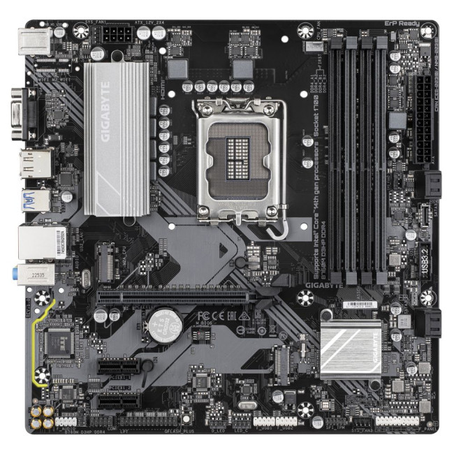 Mатеринська плата s1700 Intel B760 HDMI/DP/VGAR4 2xM.2 GbE LAN mATX GIGABYTE B760M D3HP DDR4