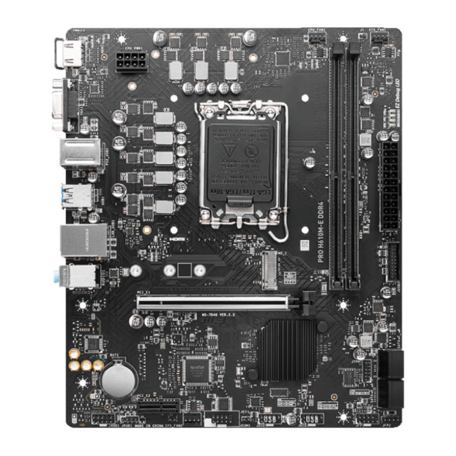 материнська плата s1700/2DDR4/VGA/HDMI/2PCIe/4SATA/1M.2/COM MSI PRO H610M-E DDR4