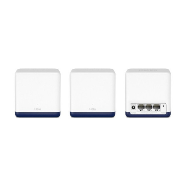 Домашня Mesh Wi-Fi система Mercusys(3шт комплект)AC1900 Whole-Home Mesh Wi-Fi/3x1000Mbps LAN Ports MERCUSYS Halo H50G(3-pack)