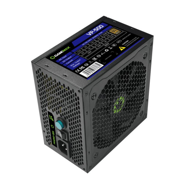 Блок живлення ATX 500W, коробочний, APFC, 12см вент, 80+Bronze GAMEMAX VP-500