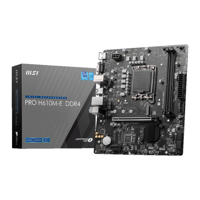 материнська плата s1700/2DDR4/VGA/HDMI/2PCIe/4SATA/1M.2/COM MSI PRO H610M-E DDR4
