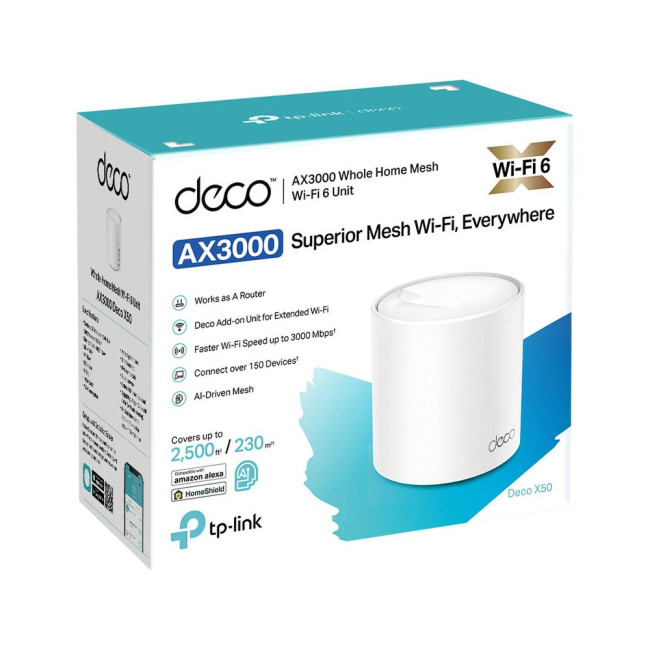 Домашня Mesh Wi-Fi система Tp-Link, TP-LINK Deco X50(1-pack)
