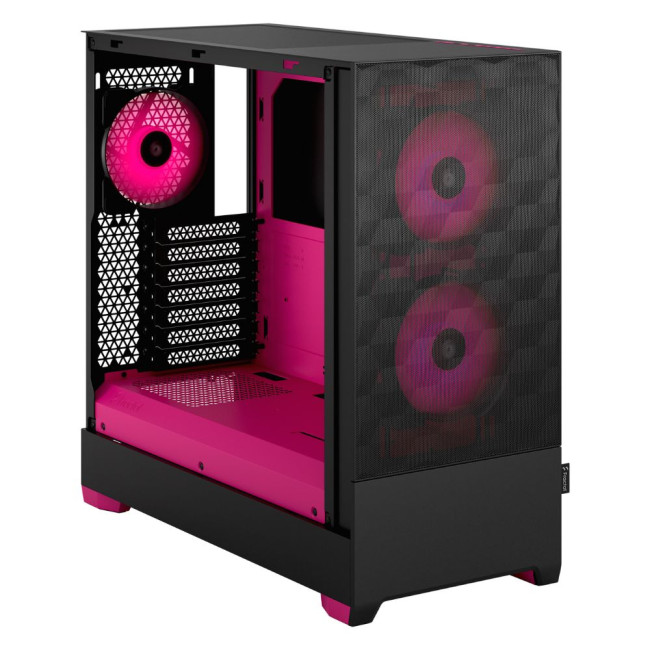 Корпус ATX без БЖ, чорний, пурпурові  кулери Pop Air RGB Magenta Core TG FRACTAL DESIGN Pop Air RGB Magenta Core TG (FD-C-POR1A-03)