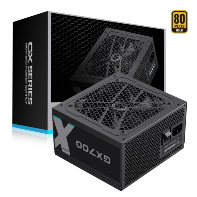 Блок живлення 700W, 80 Gold ,  Smart fan 120mm OTP/ OVP / UVP/ SIP / OCP/ OLP/ OPP/ SCP GAMEMAX GX-700