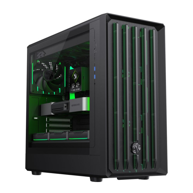 Корпус комп'ютерний Mid Tower без блока живлення  ATX, M-ATX,ITX, Tempered Glass,Mesh,USB3.0x2,Type- GAMEMAX CLAW 460 BK