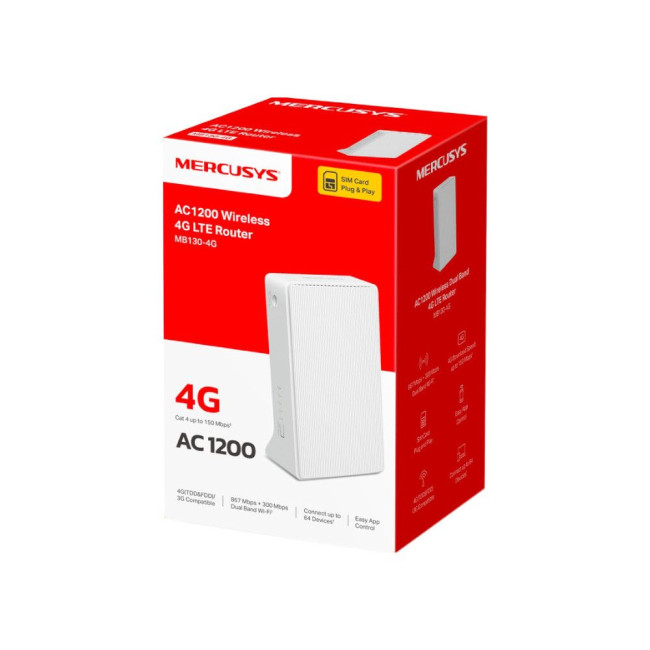 Мобільний бездротовий 4G-маршрутизатор MERCUSYS, M B130-4G MERCUSYS MB130-4G