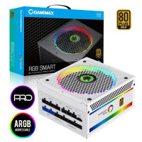 Блок живлення 850W, 80 Gold,ARGB ring fan 140mm,fully modularOPP, OVP, UVP, OCP, OTP, SCP GAMEMAX RGB850 PRO WH