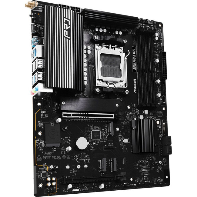 Mатеринська плата sAM5 AMD B850 4xDDR5 HDMI/USB3.2 4xM.2 2.5GbE LAN ATX ASROCK B850 PRO-A WIFI