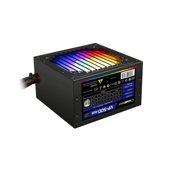 Блок живлення ATX 500W,RGB,box, APFC, 12см, 80+Bronze GAMEMAX VP-500-RGB