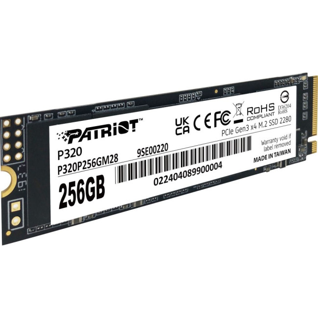 накопичувач M.2 256GB P320, NVMe 2280 PATRIOT P320P256GM28