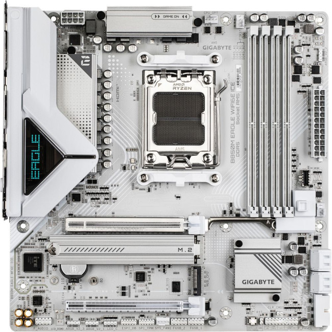 Mатеринська плата sAM5 AMD B850 2xDP/HDMI 2xM.2 2.5GbE LAN mATX GIGABYTE B850M EAGLE WIFI6E ICE