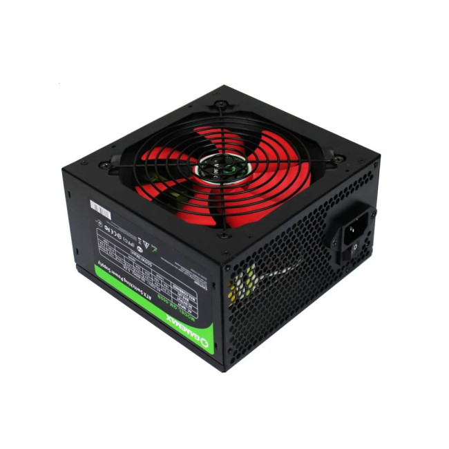 Блок живлення ATX 500W, з кабелем живлення, вентилятор 120 мм, чорний, коробочний GAMEMAX GM-500B