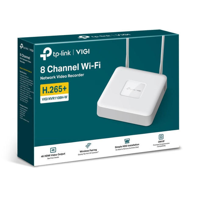 8-канальний мережевий відеореєстратор OV-FI TP-Lin k, VIGI NVR1108H-W TP-LINK VIGI NVR1108H-W