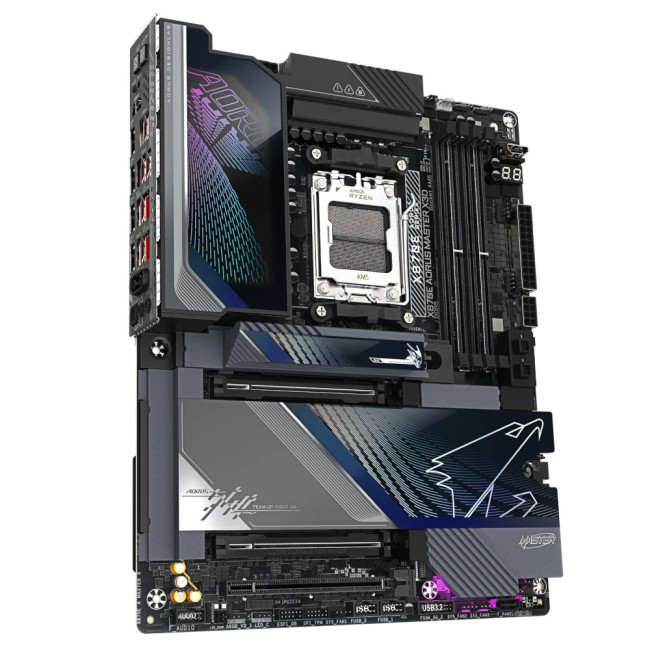 Mатеринська плата sAM5 AMD X870E 2xHDMI/2xUSB4 Type-C 5xM.2 (10&5)GbE LAN ATX GIGABYTE X870E AORUS MASTER X3D
