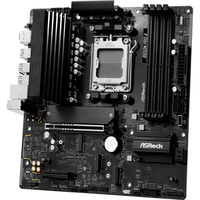 Mатеринська плата sAM5 AMD B850 4xDDR5 HDMI/DP 3xM.2 2.5GbE LAN mATX ASROCK B850M PRO-A