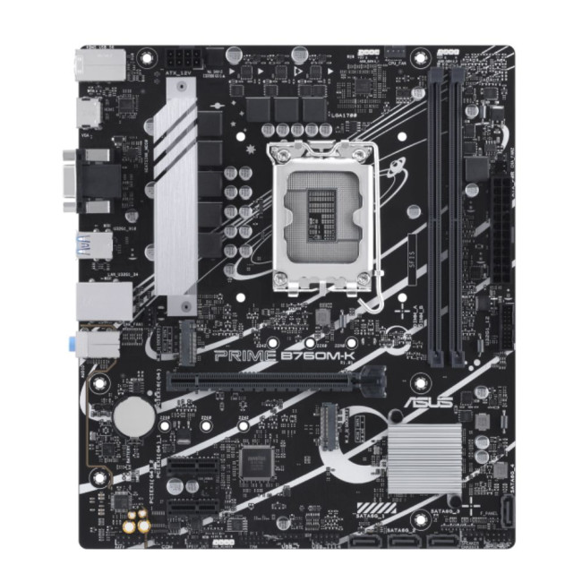 материнська плата s1700/2DDR5/VGA/HDMI/3PCIe/4SATA/2M.2/LAN2.5Gb ASUS PRIME B760M-K