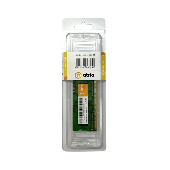 модуль пам'яті 4Gb DDR3 1600MHz sodimm ATRIA UAT31600CL11SK1/4