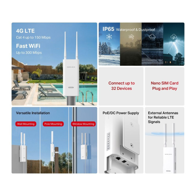 Бездротовий маршрутизатор 4G LTE MERCUSYS,  MB118-4G MERCUSYS MB118-4G