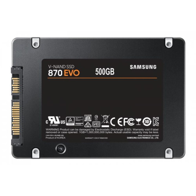 накопичувач Samsung SSD 870 EVO, 2.5'', 500GB, SATA SAMSUNG MZ-77E500B/EU